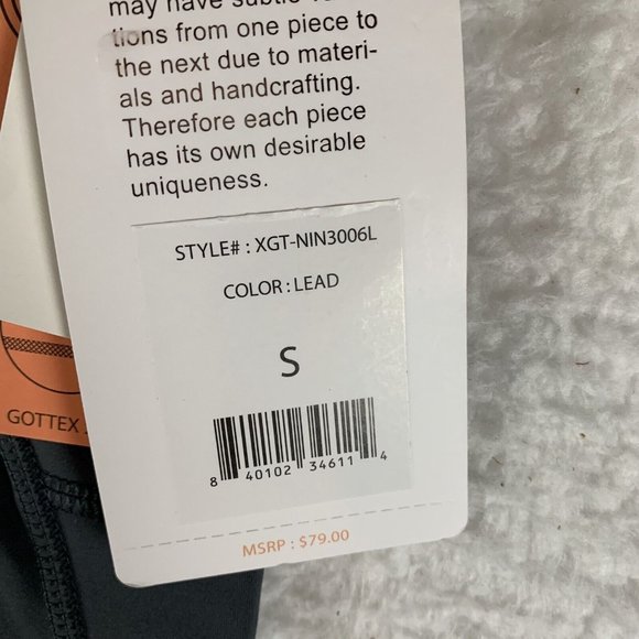 Gottex Leggings Women Small Grey Nylon Stretch Pockets Studio Rachel Ankle 6796‎ - Picture 3 of 9